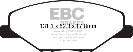 EBC Brakes Bundle – Front 256mm BSD Discs with Yellowstuff Pads – PD18KF125