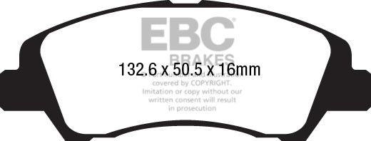 EBC Brakes Ultimax OE Replacement Brake Pad Set – DPX2218