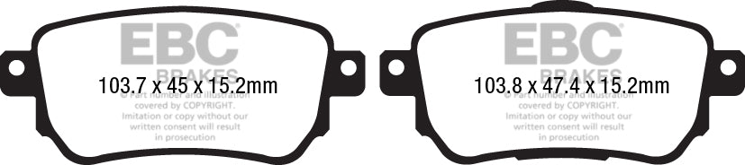 EBC Brakes Ultimax OE Replacement Brake Pad Set – DPX2219