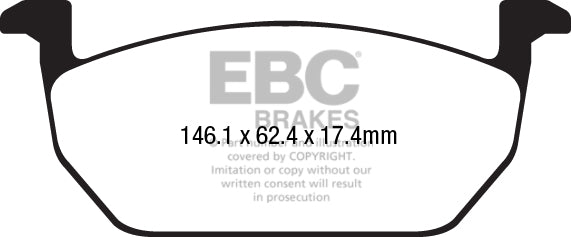 EBC Brakes Ultimax OE Replacement Brake Pad Set – DPX2225