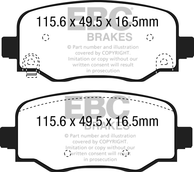 EBC Brakes Ultimax OE Replacement Brake Pad Set – DPX2237