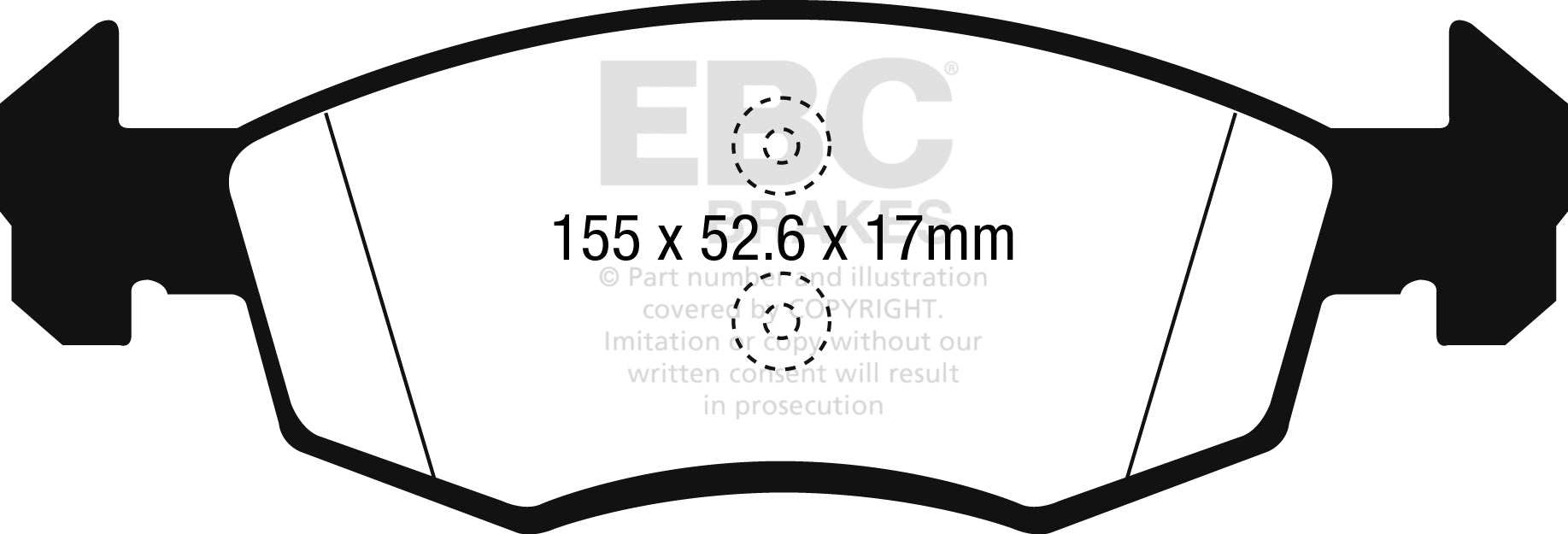 EBC Brakes Ultimax OE Replacement Brake Pad Set DPX2241 - Performance HQ - United Kingdom