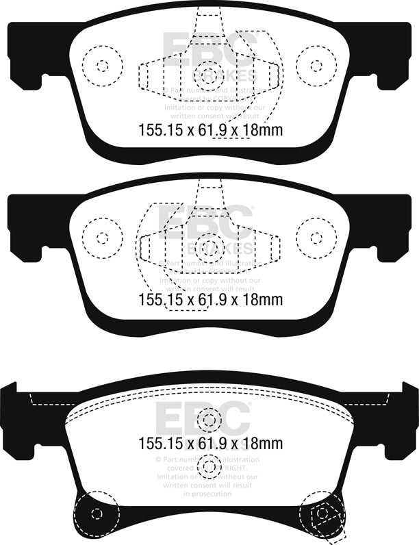 EBC Brakes Yellowstuff 4000 Series Street – DP42242R