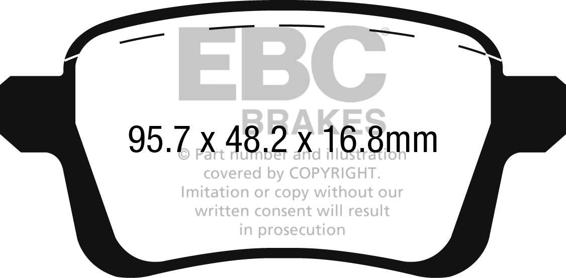 EBC Brakes Greenstuff 2000 Series Sport Brake Pad Set DP22249 - Performance HQ - United Kingdom
