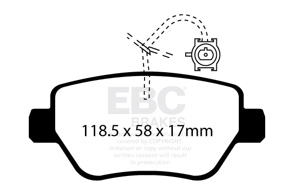 EBC Brakes Yellowstuff 4000 Series Street – DP42258R