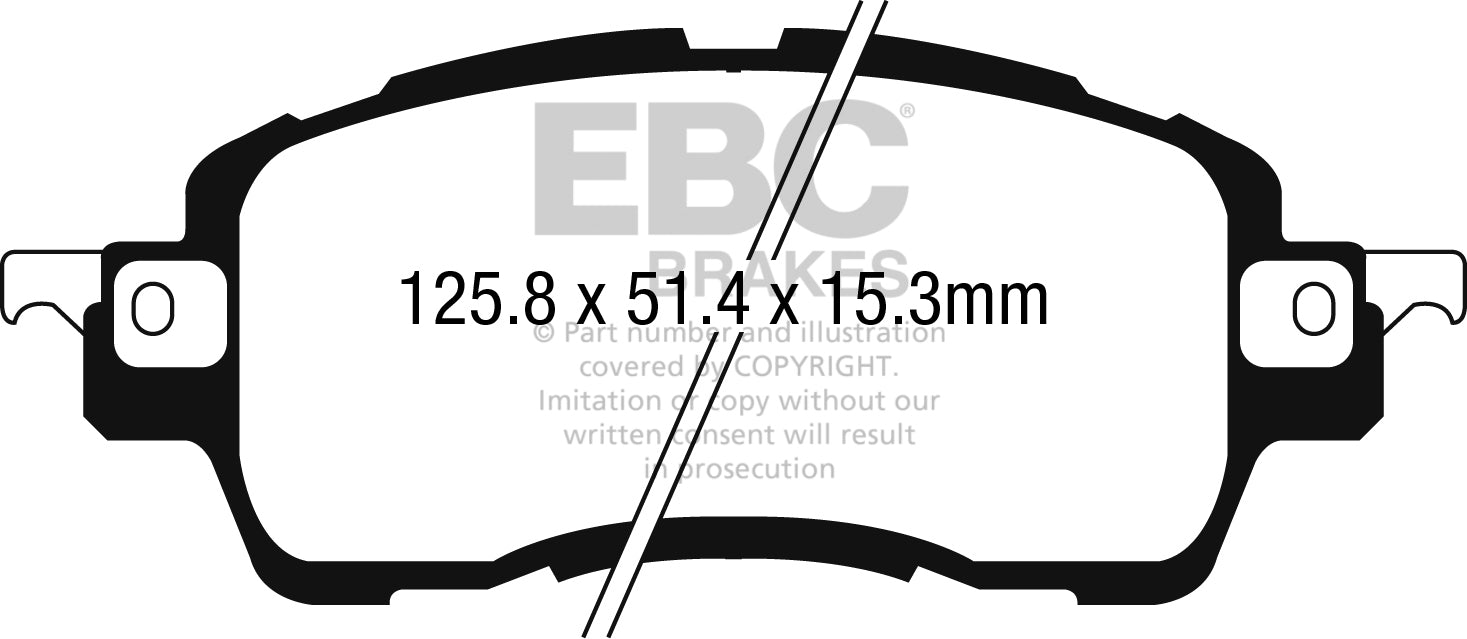 EBC Brakes Ultimax OE Replacement Brake Pad Set – DPX2275