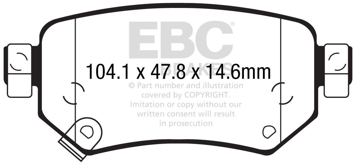 EBC Brakes Ultimax OE Replacement Brake Pad Set – DPX2287