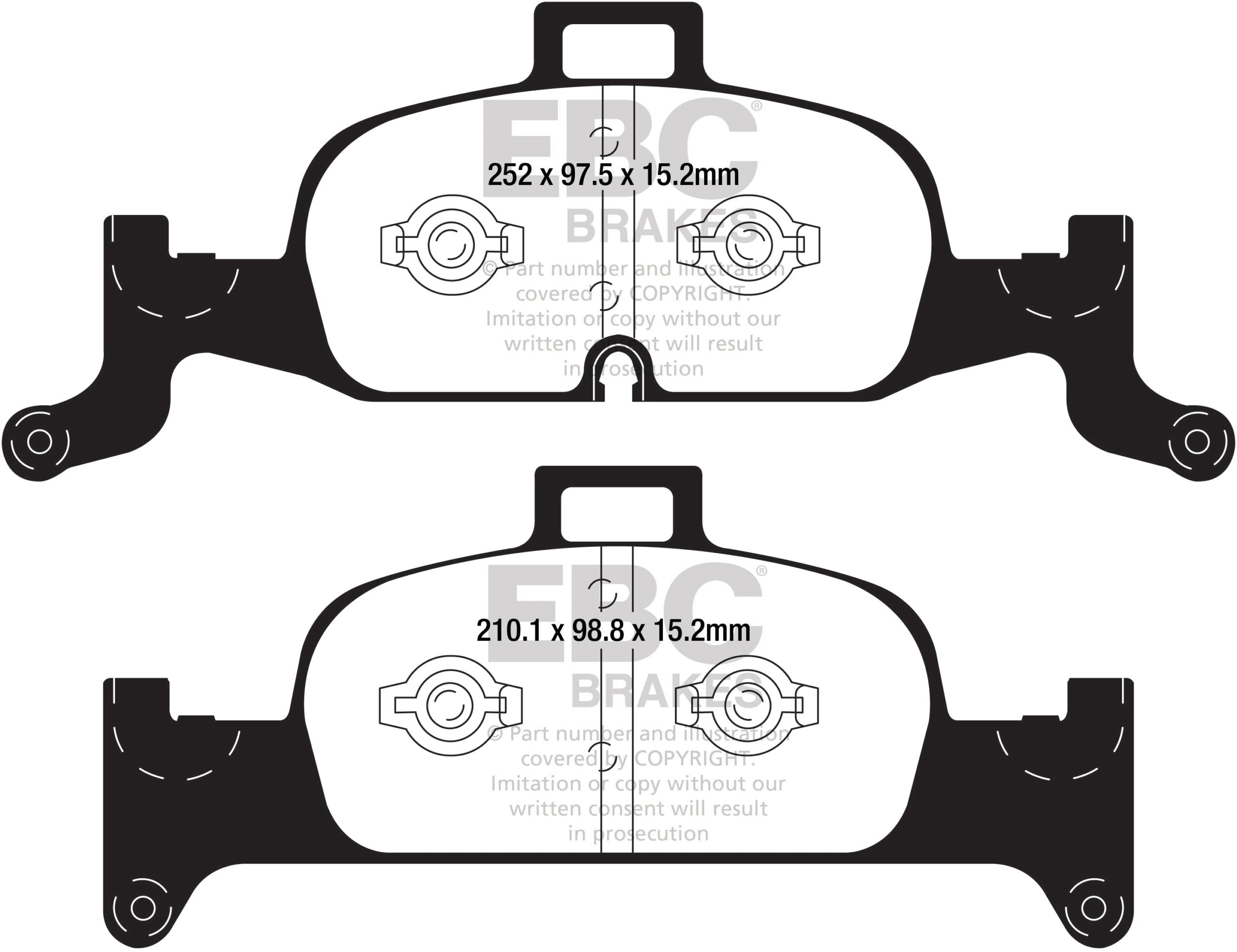 EBC Brakes Ultimax OE Replacement Brake Pad Set – DPX2290