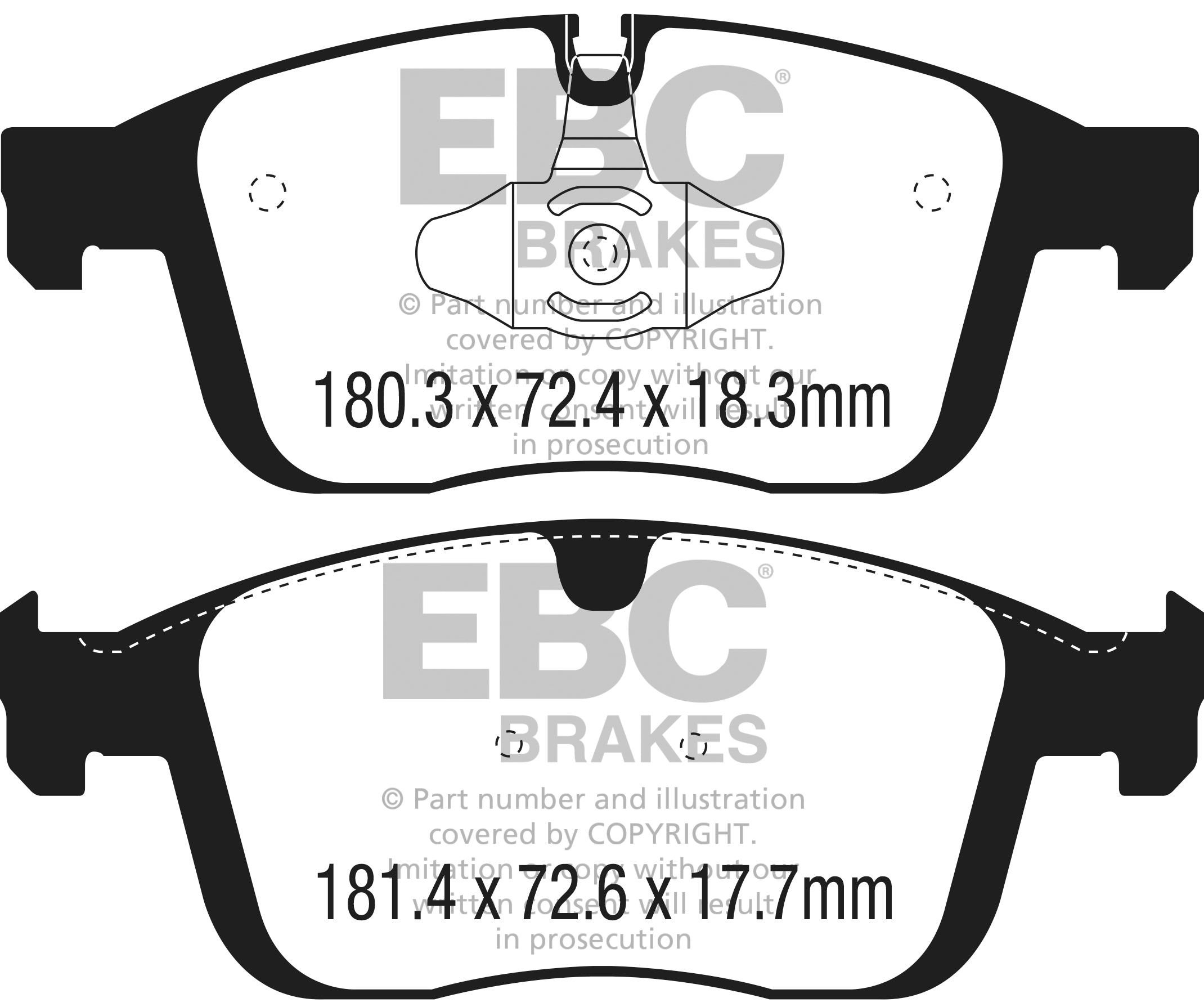 EBC Brakes Ultimax OE Replacement Brake Pad Set – DPX2296