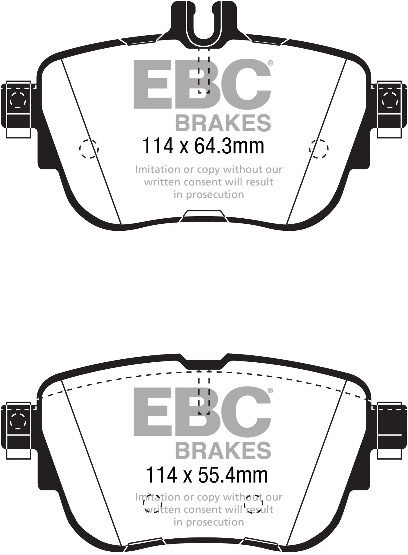 EBC Brakes Ultimax OE Replacement Brake Pad Set – DPX2297