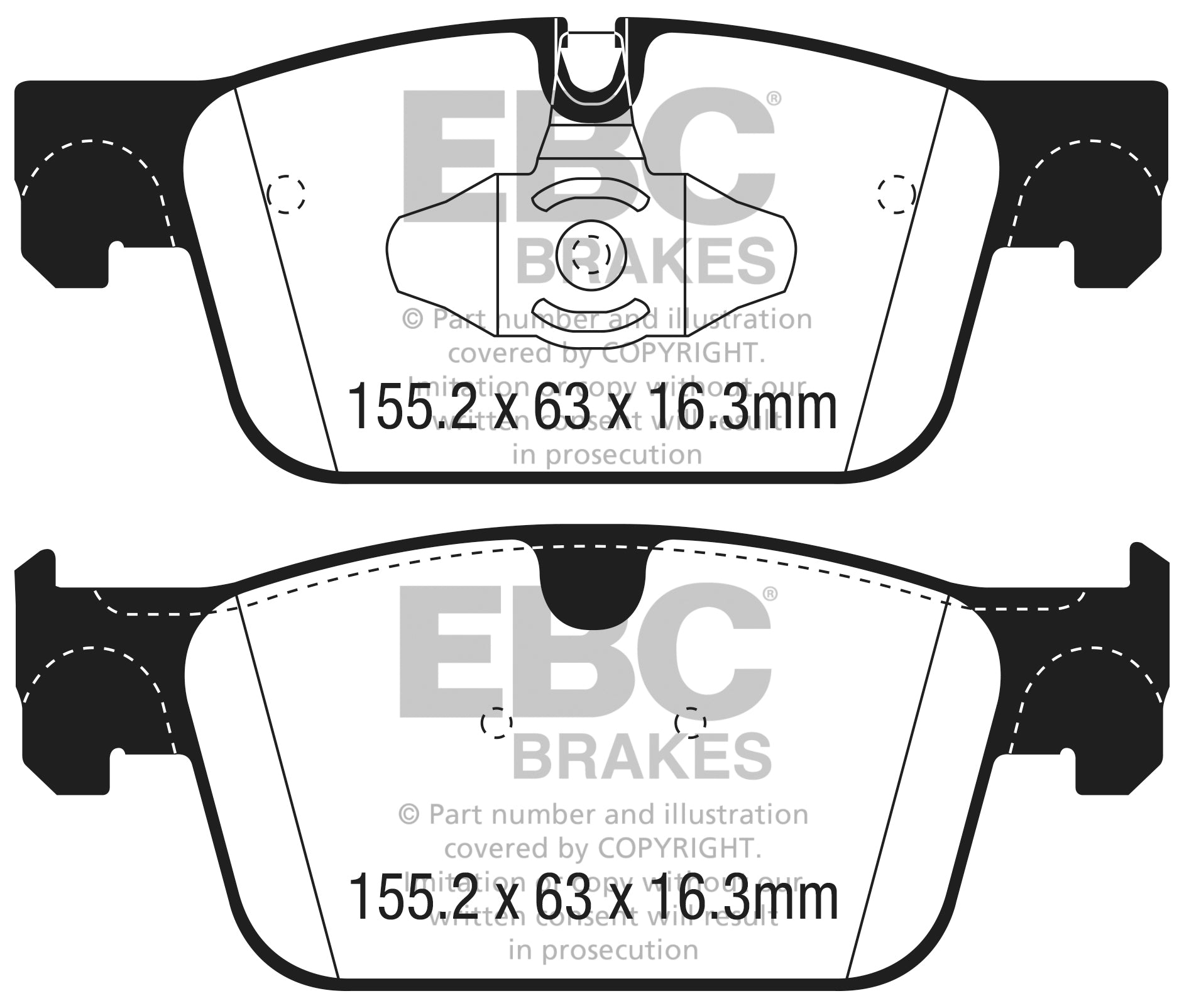 EBC Brakes Ultimax OE Replacement Brake Pad Set – DPX2305