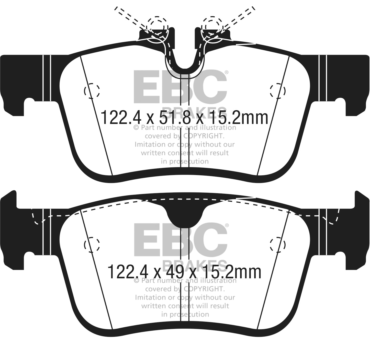 EBC Brakes Ultimax OE Replacement Brake Pad Set – DPX2306