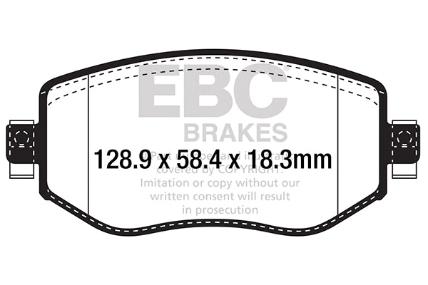 EBC Brakes Ultimax OE Replacement Brake Pad Set – DPX2309