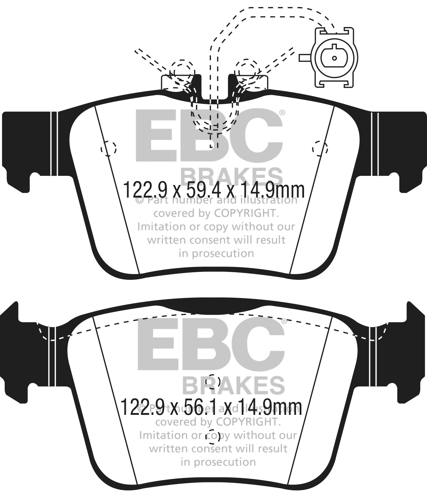 EBC Brakes Ultimax OE Replacement Brake Pad Set – DPX2315