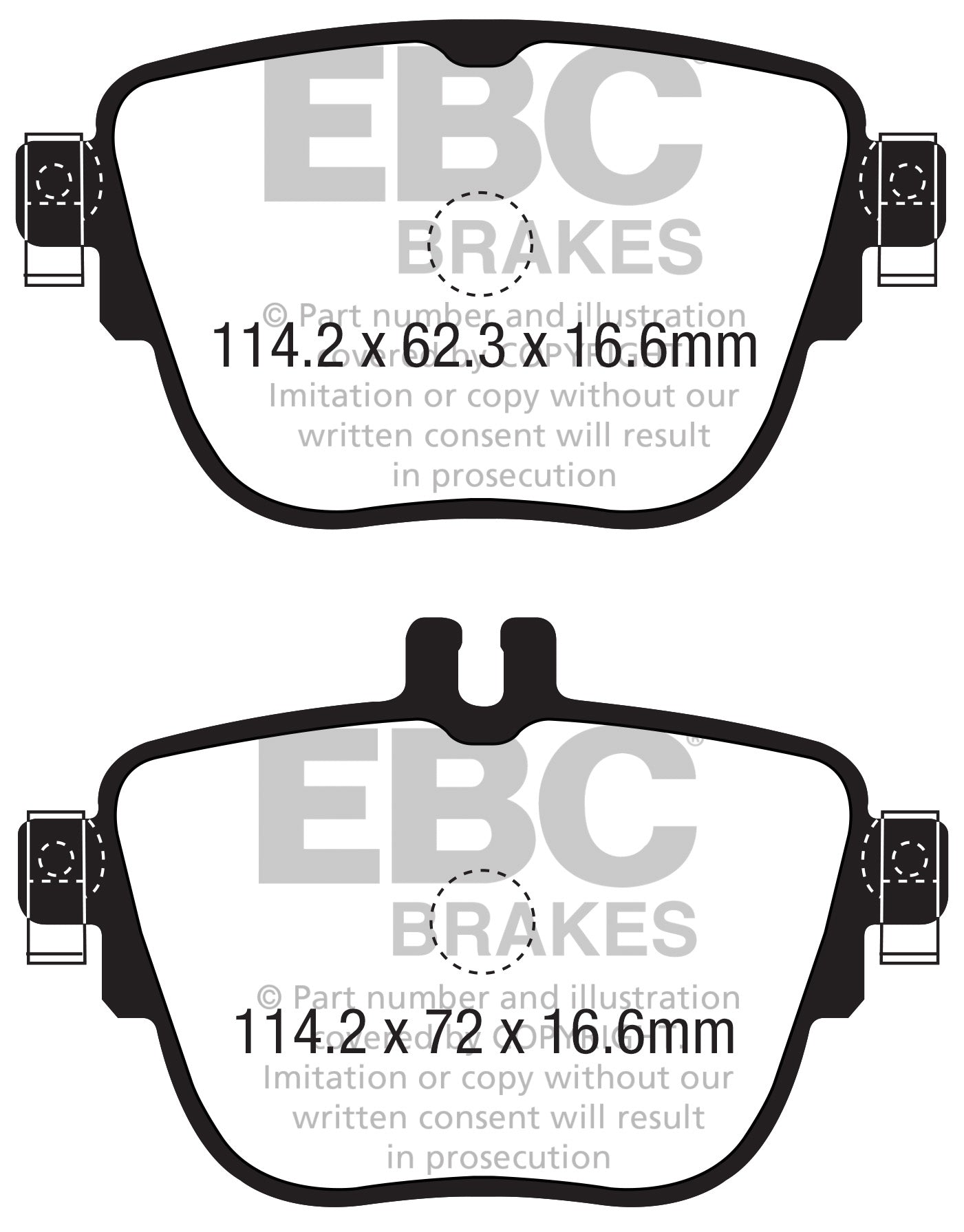 EBC Brakes Ultimax OE Replacement Brake Pad Set – DPX2337