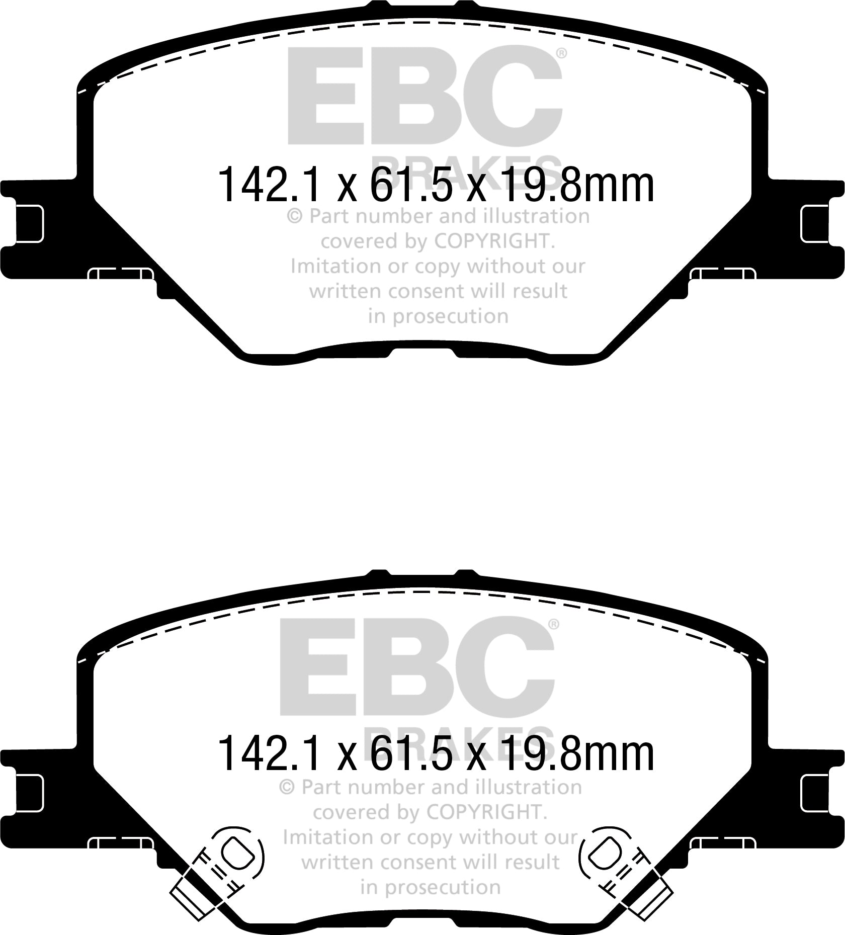 EBC Brakes Ultimax OE Replacement Brake Pad Set – DPX2340