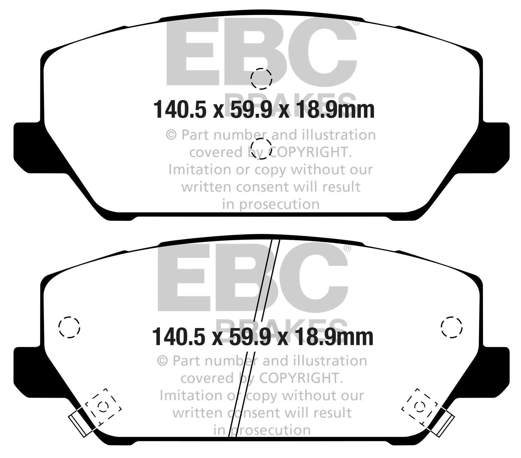 EBC Brakes Ultimax OE Replacement Brake Pad Set – DPX2343