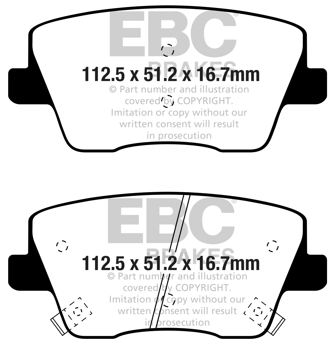 EBC Brakes Ultimax OE Replacement Brake Pad Set – DPX2344