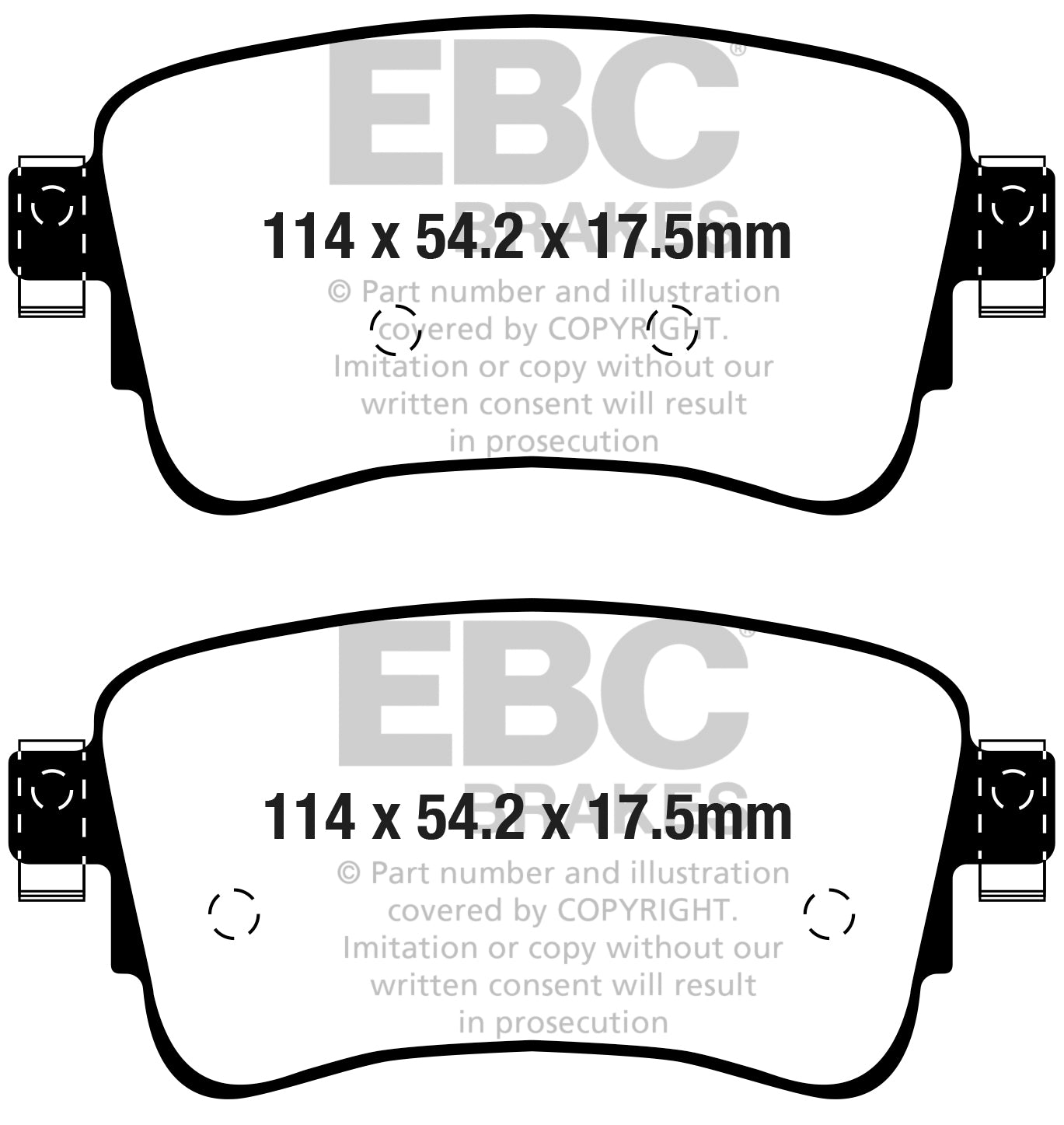 EBC Brakes Ultimax OE Replacement Brake Pad Set – DPX2345