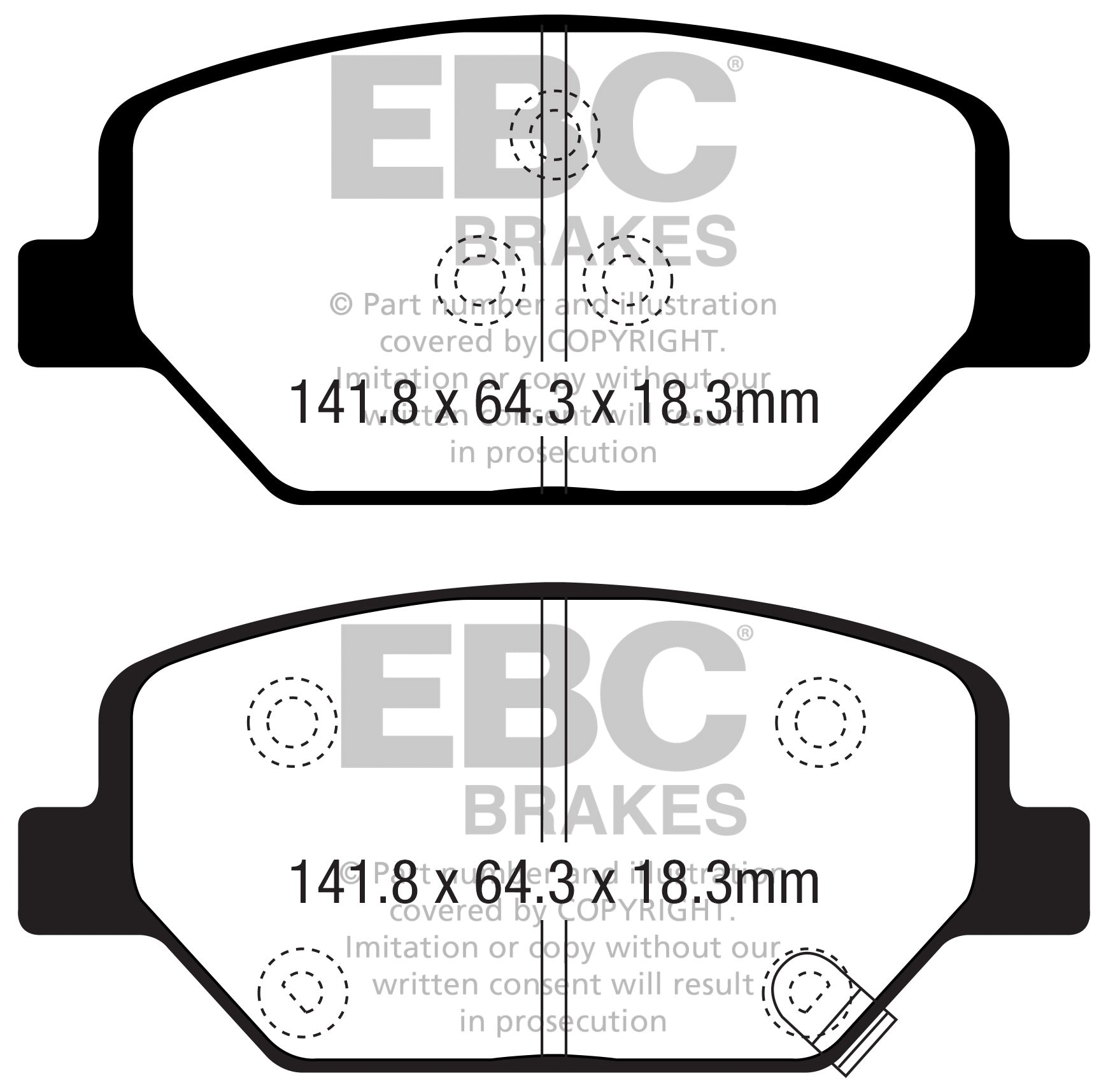 EBC Brakes Ultimax OE Replacement Brake Pad Set – DPX2351
