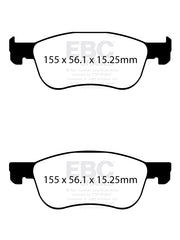 EBC Brakes Racing RP-1 Track and Race Brake Pads – DP82353RP1