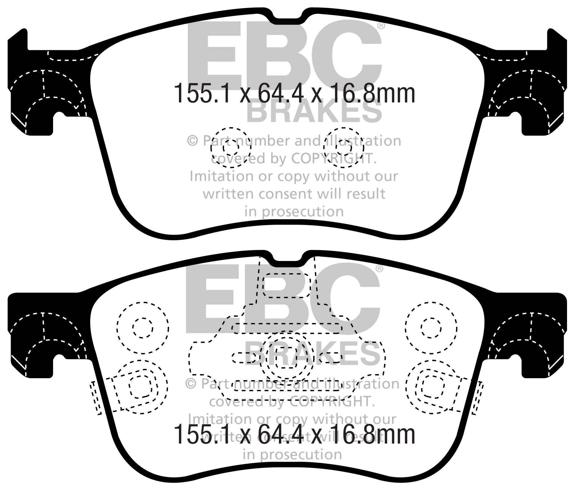 EBC Brakes Ultimax OE Replacement Brake Pad Set – DPX2372