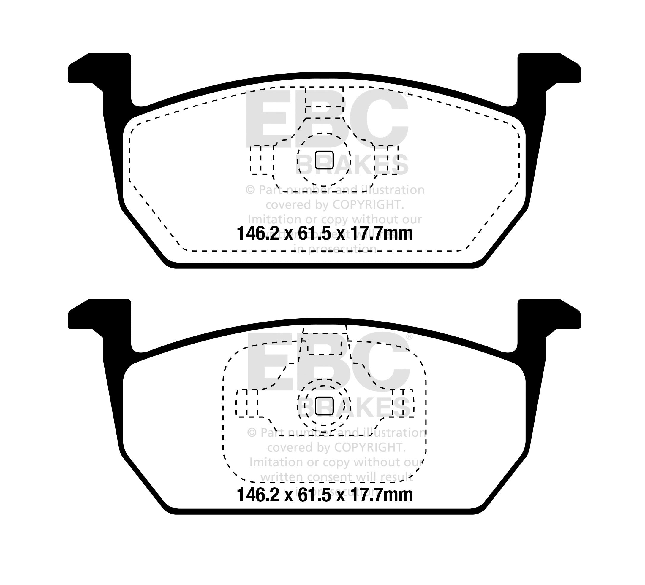EBC Brakes Ultimax OE Replacement Brake Pad Set – DPX2374