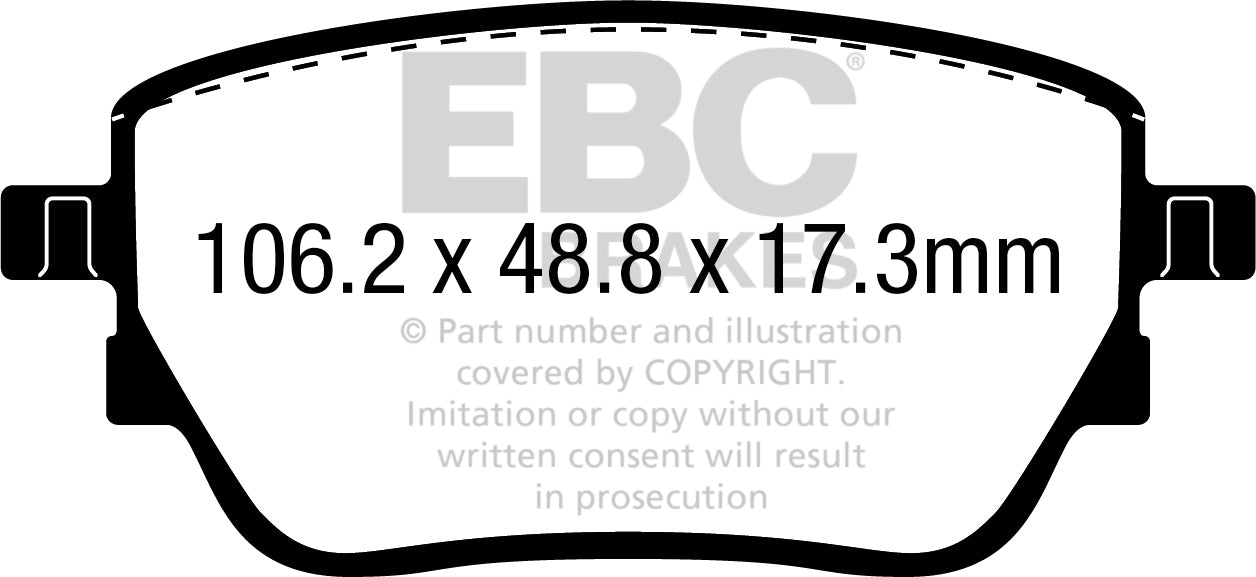 EBC Brakes Ultimax OE Replacement Brake Pad Set – DPX2389