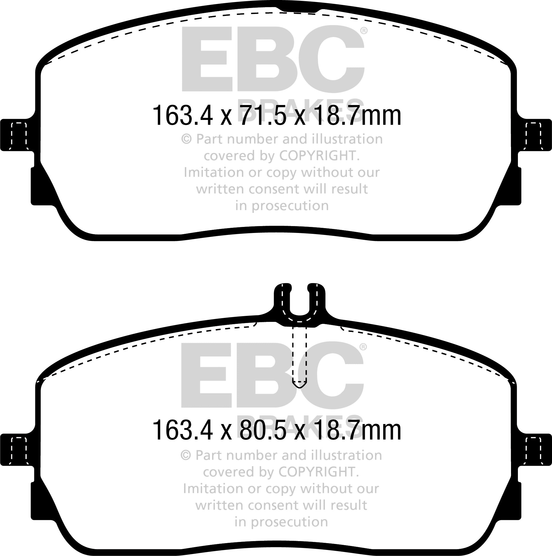 EBC Brakes Ultimax OE Replacement Brake Pad Set – DPX2390