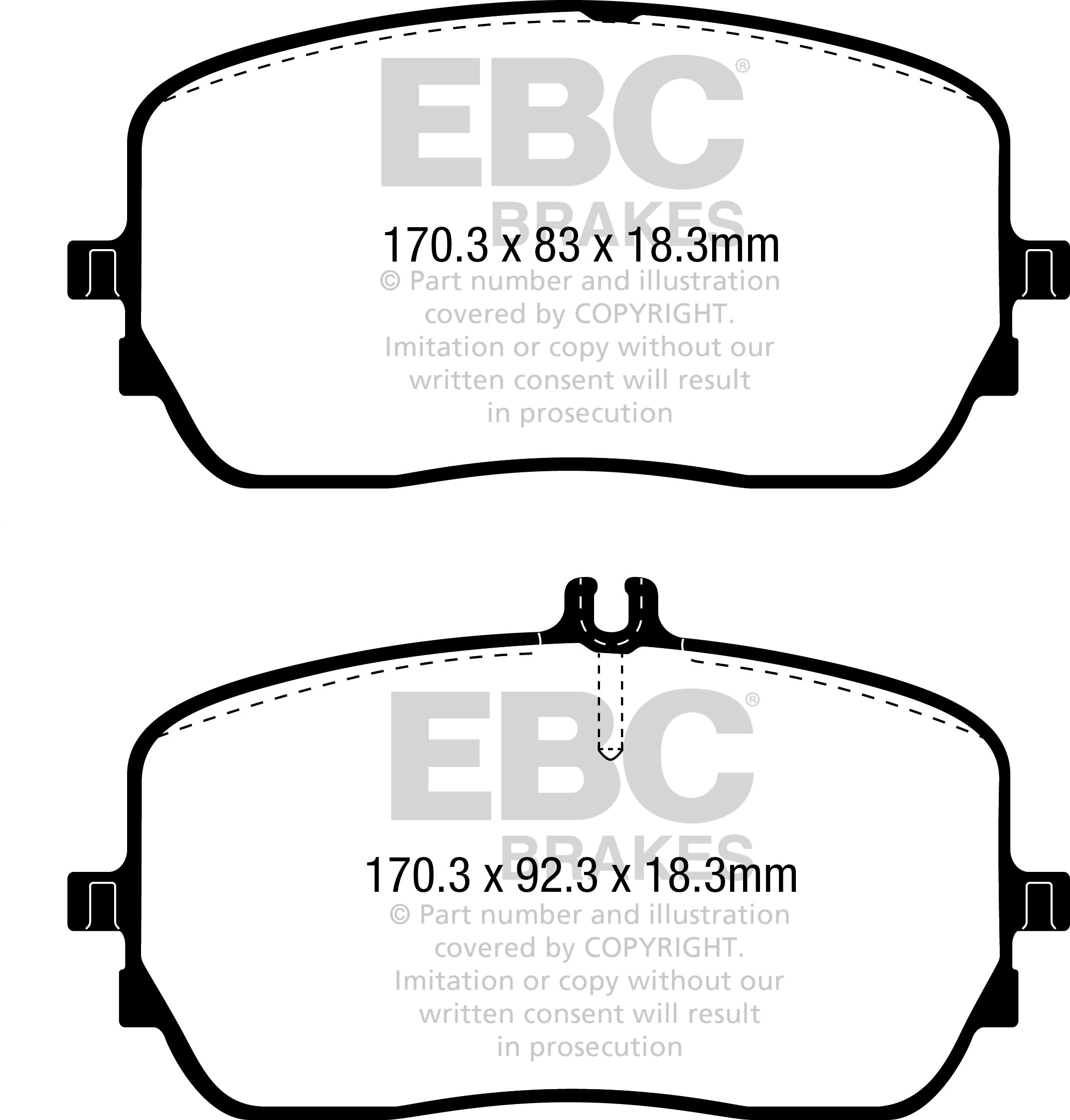 EBC Brakes Ultimax OE Replacement Brake Pad Set – DPX2396