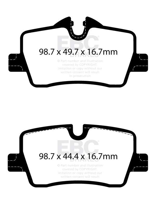 EBC Brakes Greenstuff 2000 Series Sport Brake Pad Set DP22414 - Performance HQ - United Kingdom