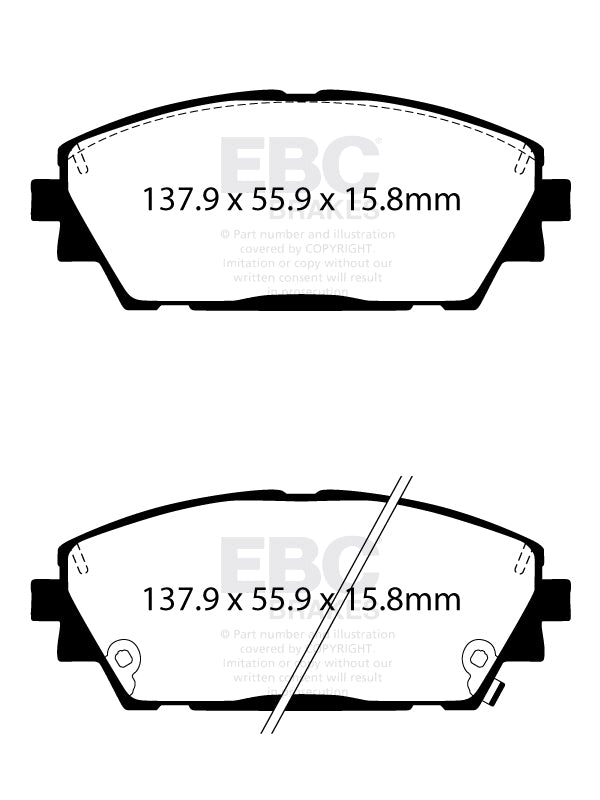 EBC Brakes Ultimax OE Replacement Brake Pad Set – DPX2416