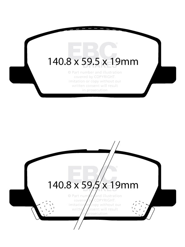 EBC Brakes Ultimax OE Replacement Brake Pad Set – DPX2420