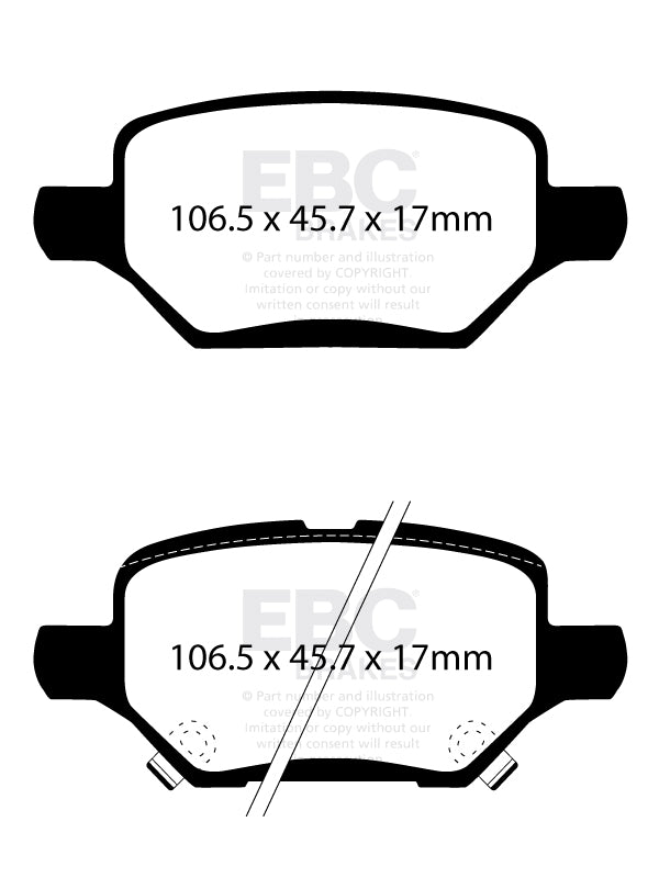 EBC Brakes Ultimax OE Replacement Brake Pad Set – DPX2421