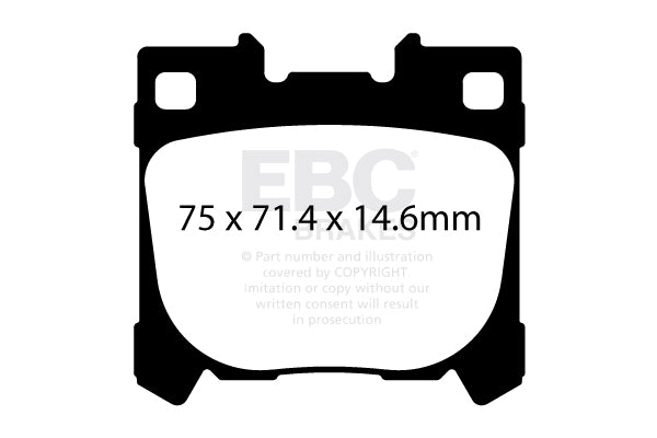 EBC Brakes Ultimax OE Replacement Brake Pad Set – DP817