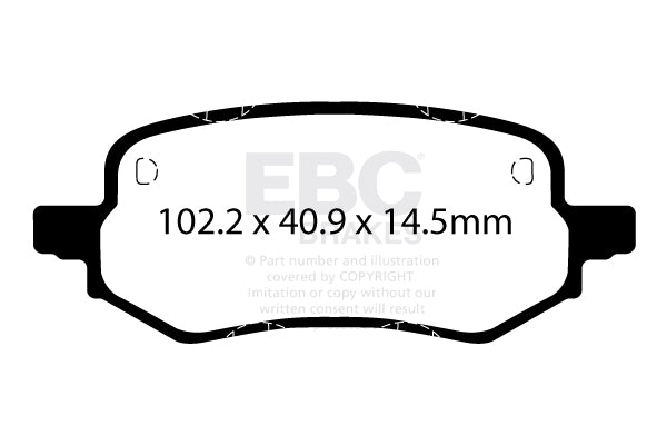 EBC Brakes Ultimax OE Replacement Brake Pad Set – DPX2432