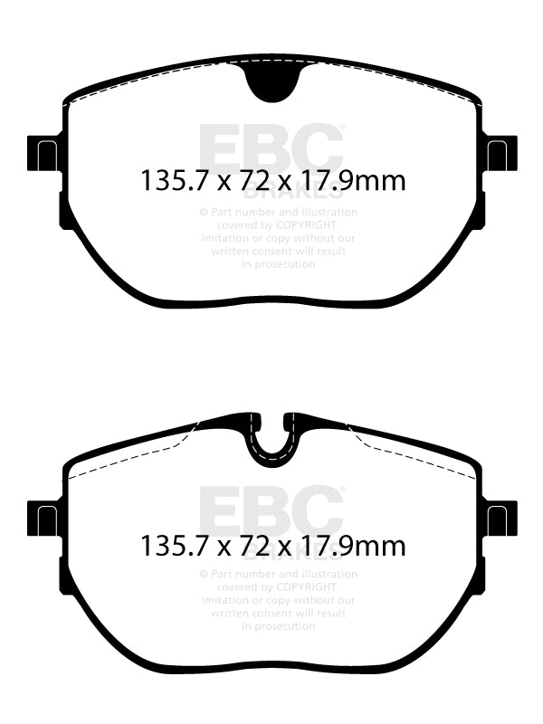 EBC Brakes Ultimax OE Replacement Brake Pad Set – DPX2433