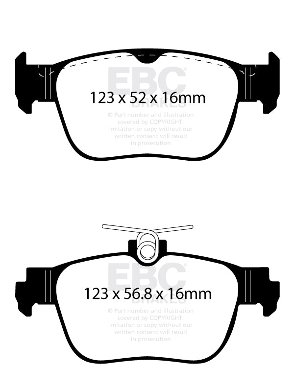 EBC Brakes Ultimax OE Replacement Brake Pad Set – DPX2440