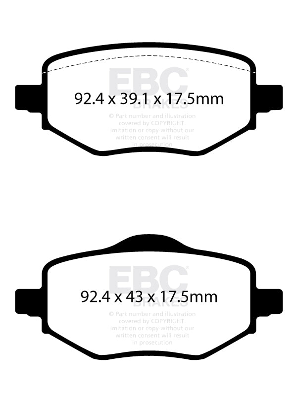 EBC Brakes Ultimax OE Replacement Brake Pad Set – DPX2442