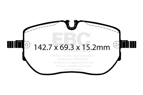 EBC Brakes Ultimax OE Replacement Brake Pad Set – DPX2451