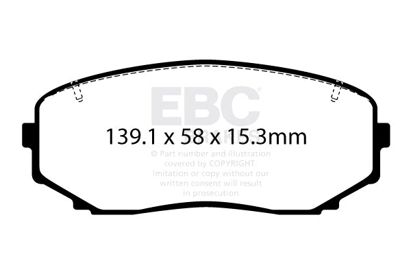 EBC Brakes Ultimax OE Replacement Brake Pad Set – DPX2463
