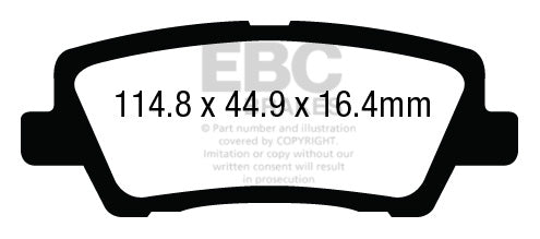 EBC Brakes Redstuff 3000 Series Sport Brake Pad Set – DP33012C