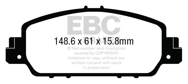 EBC Brakes Yellowstuff 4000 Series Street – DP43014R