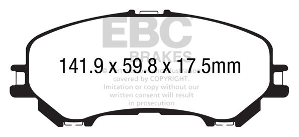 EBC Brakes Yellowstuff 4000 Series Street – DP43032R