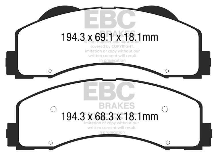 EBC Brakes Yellowstuff 4000 Series Street – DP43034R