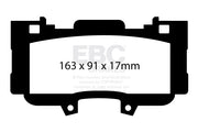 EBC Brakes Racing RP-X Track and Race Brake Pads – DP83042RPX