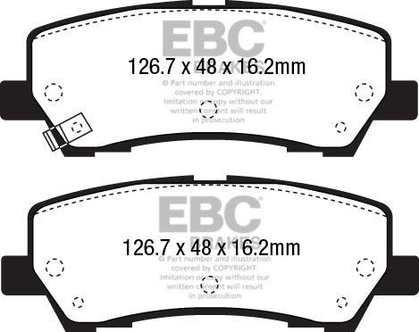 EBC Brakes Bundle – Rear 320mm GD Discs with Bluestuff Pads – PD14KR664