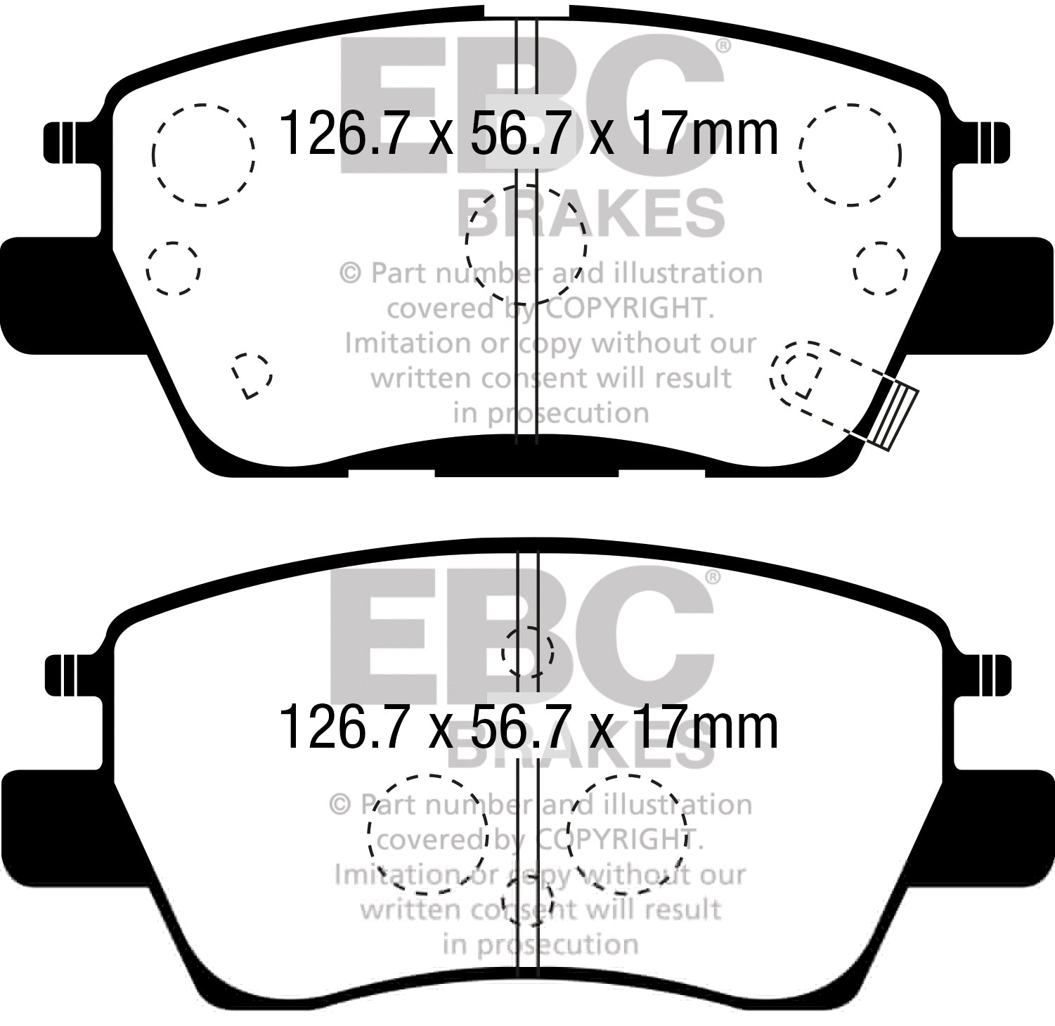 EBC Brakes Ultimax OE Replacement Brake Pad Set – DPX3052