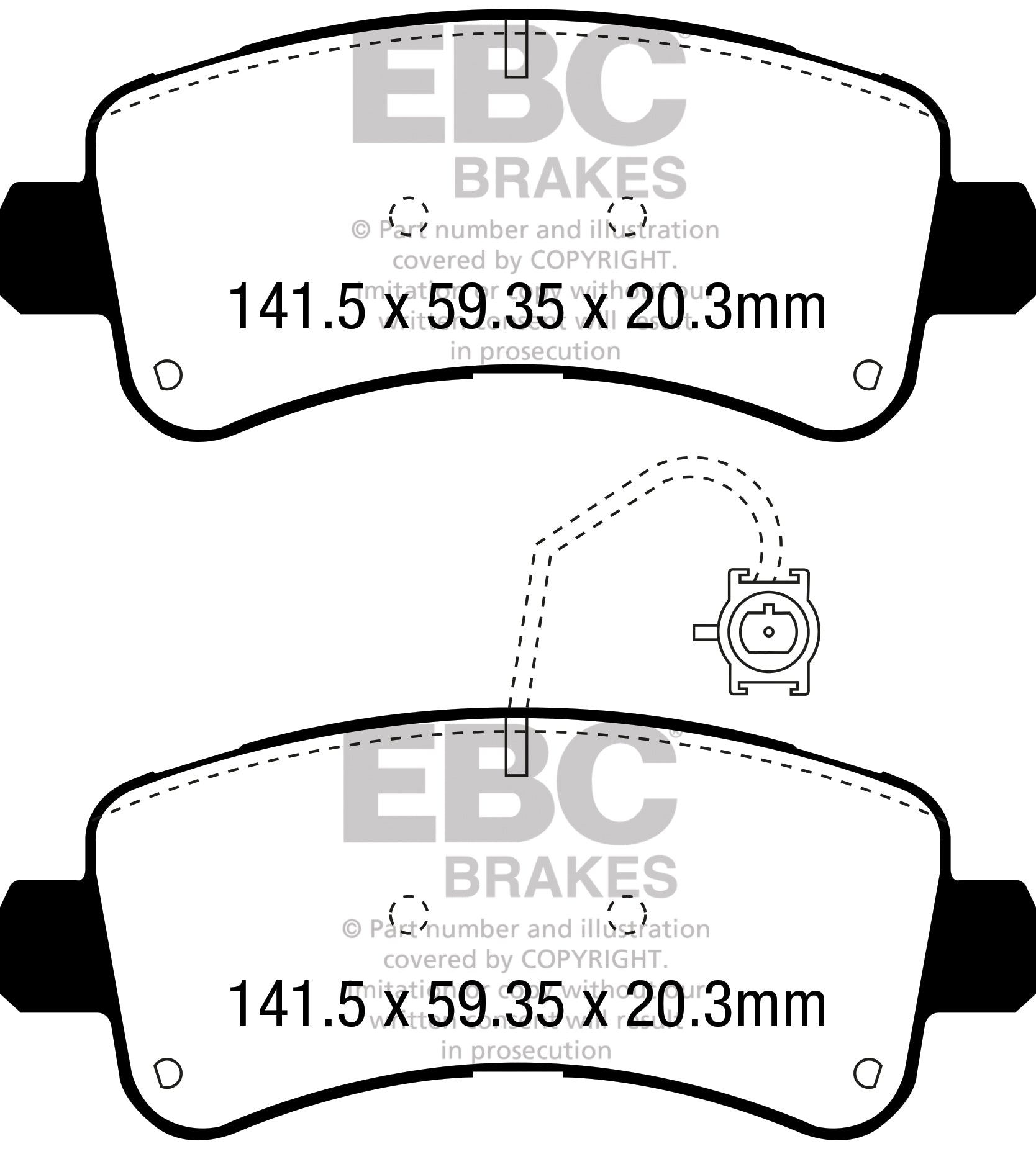 EBC Brakes Ultimax OE Replacement Brake Pad Set – DPX3060