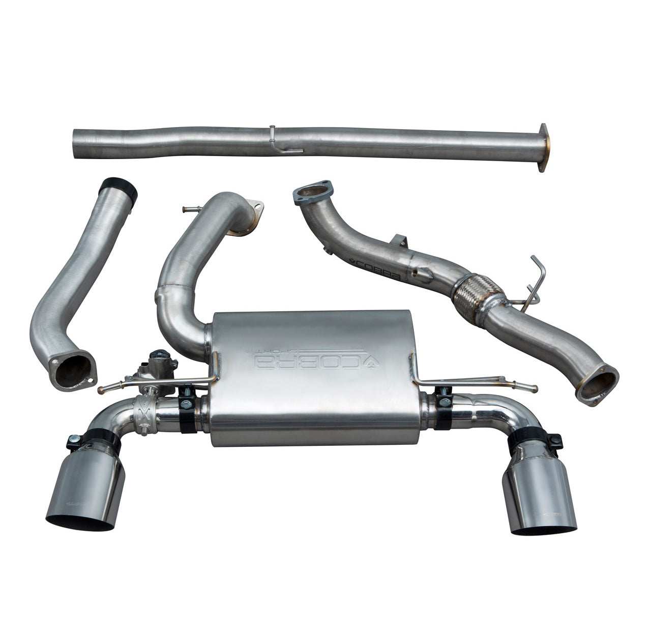 Cobra Sport Ford Focus RS (MK3) Turbo Back Exhaust - Performance HQ - United Kingdom